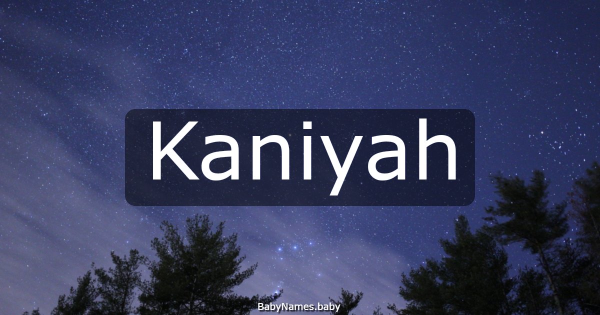 Kaniyah
