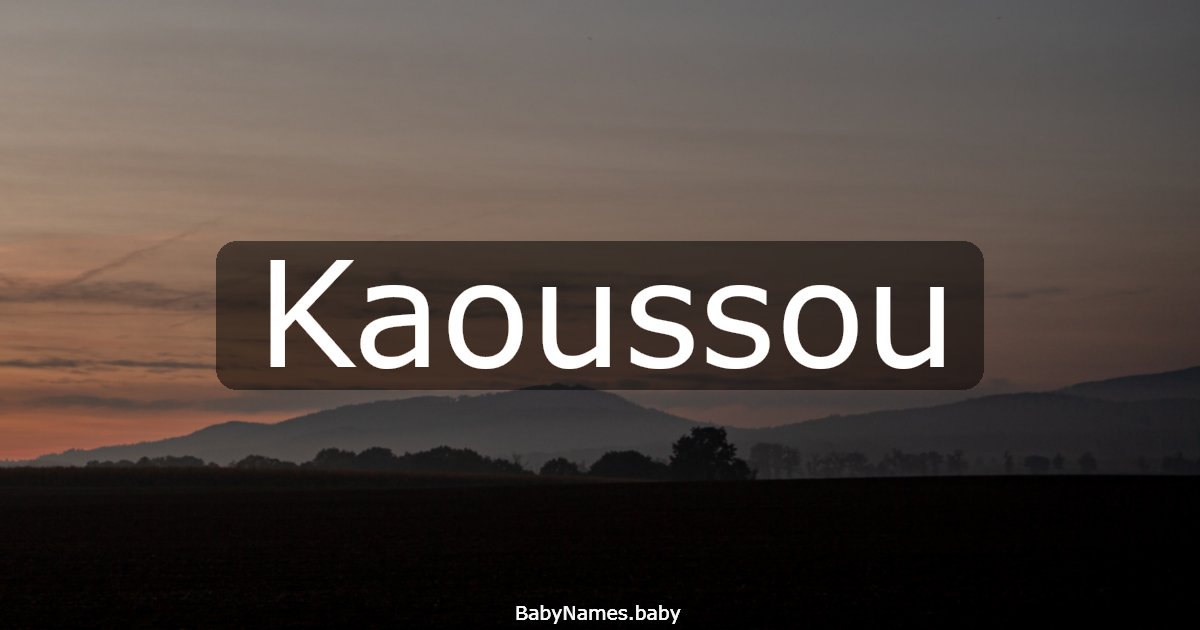 Kaoussou