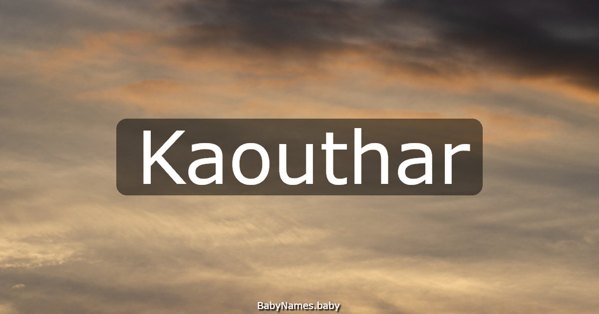 Kaouthar