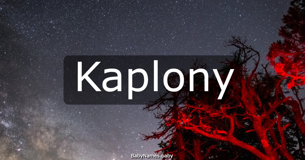 Kaplony