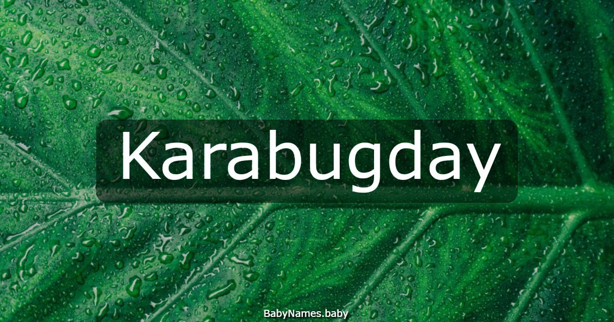 Karabugday