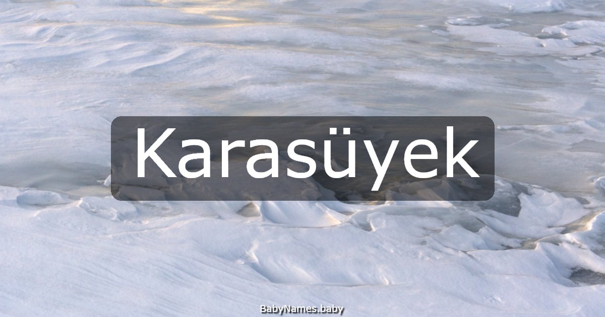 Karasüyek