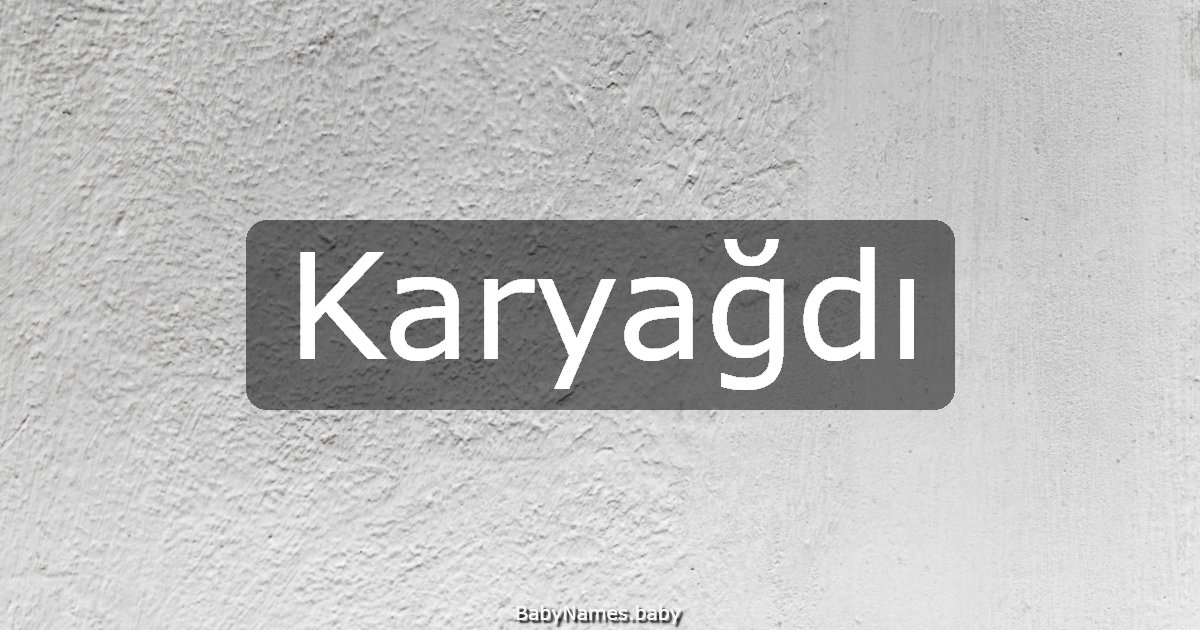 Karyağdı