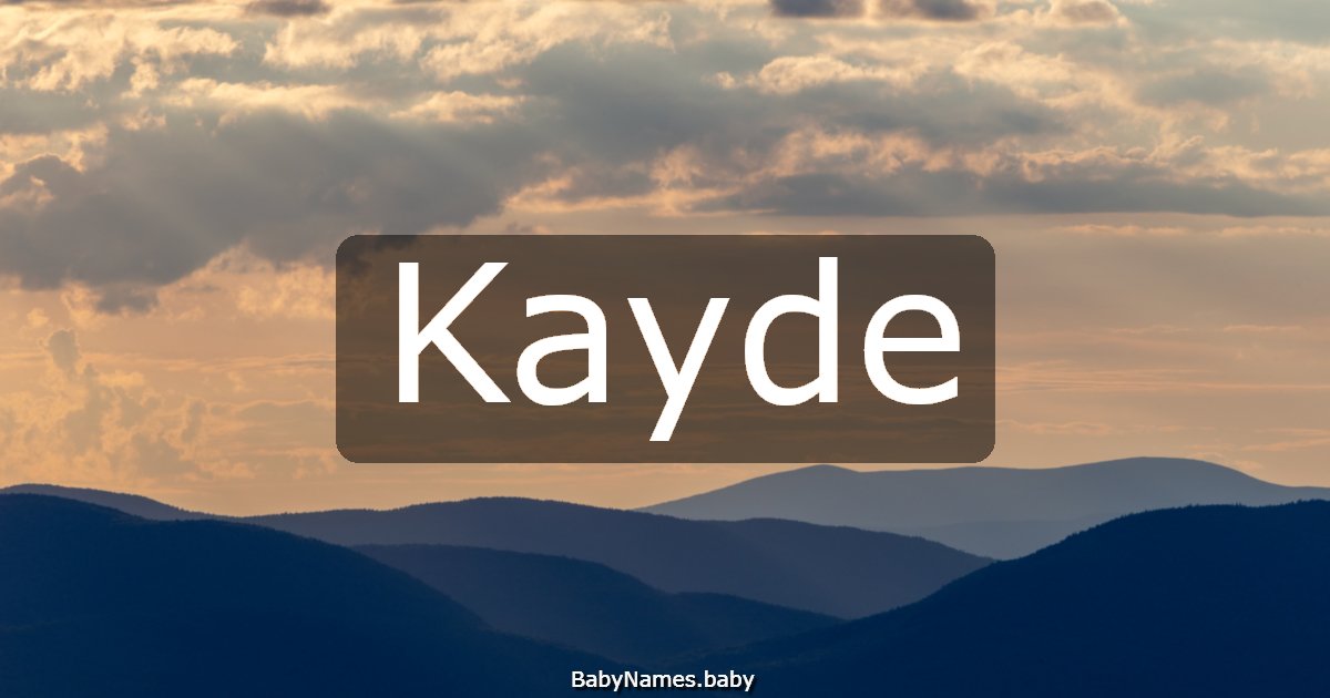 Kayde