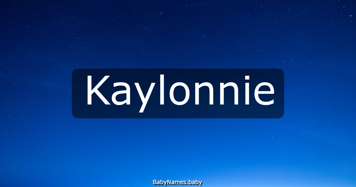 Kaylonnie