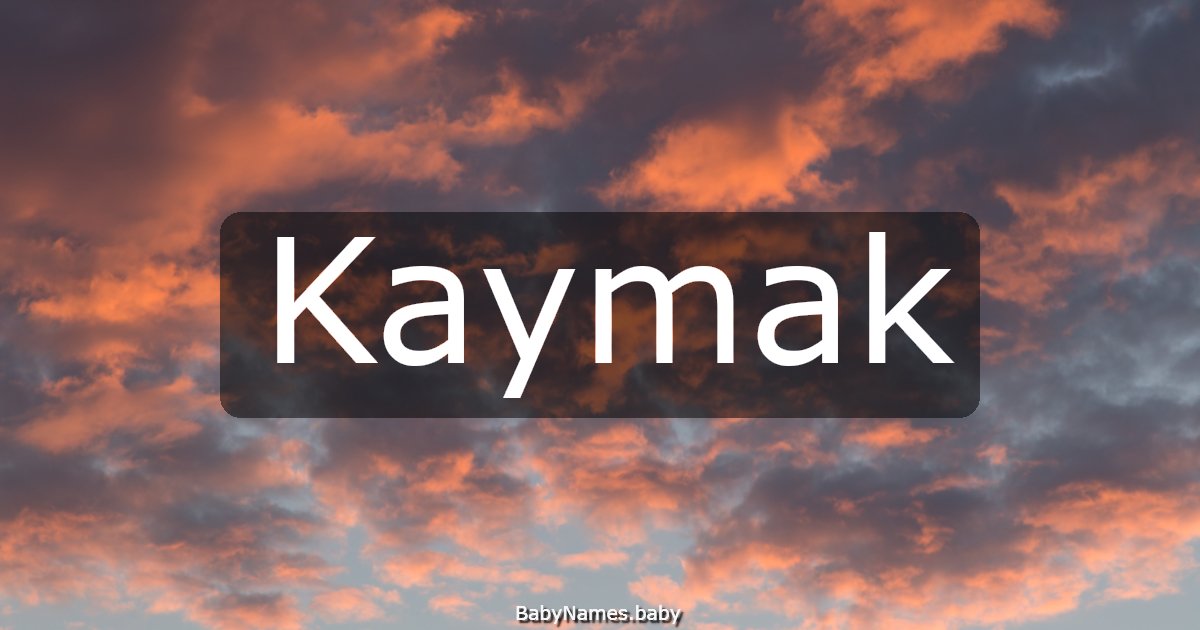 Kaymak