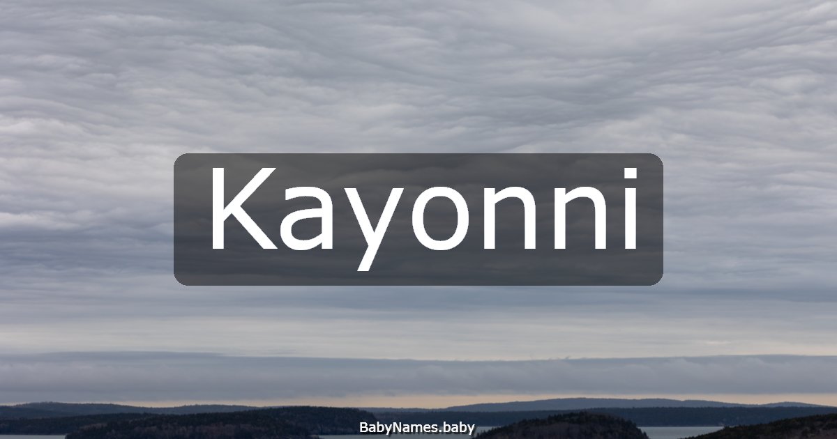 Kayonni