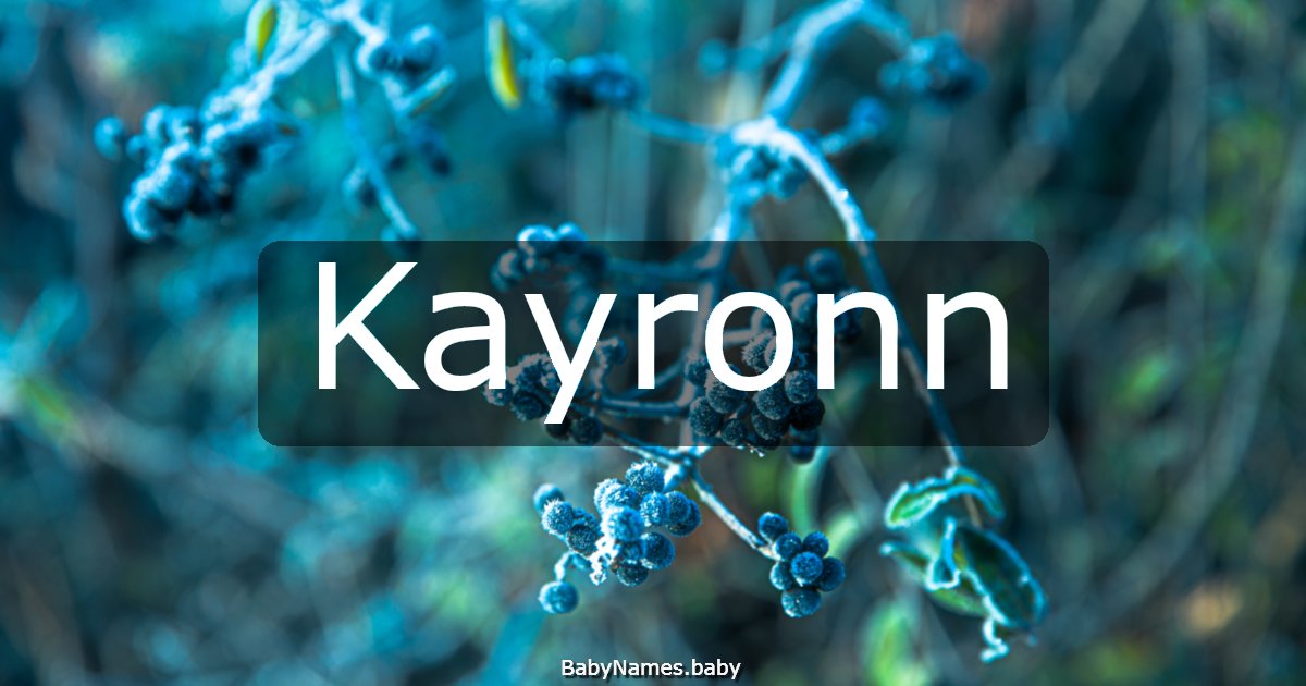 Kayronn