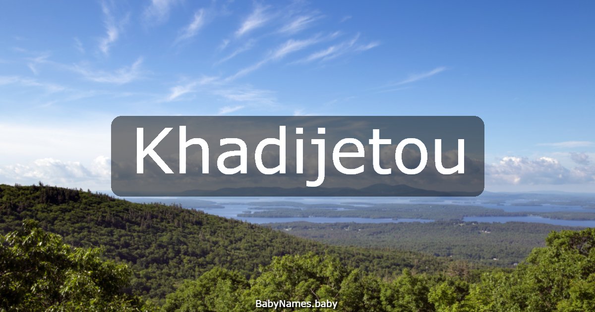 Khadijetou