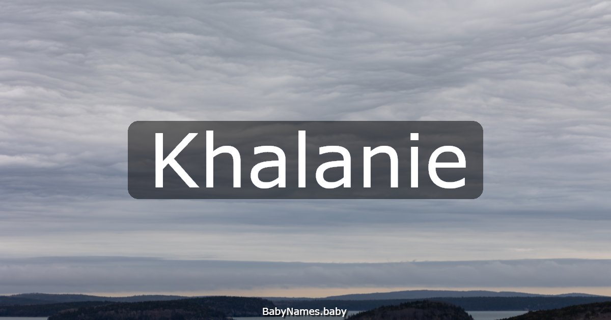 Khalanie