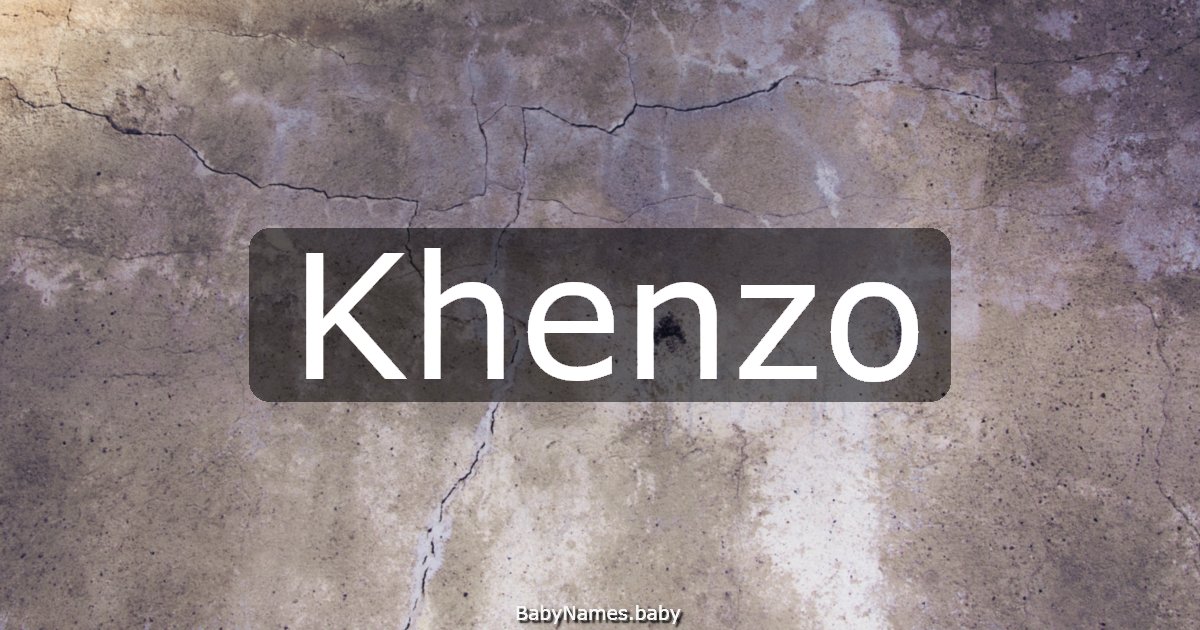 Khenzo