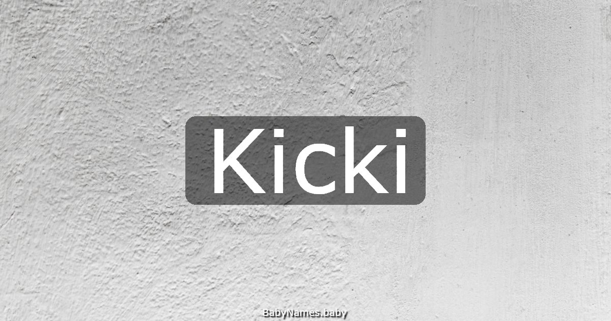 Kicki