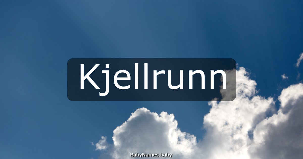 Kjellrunn