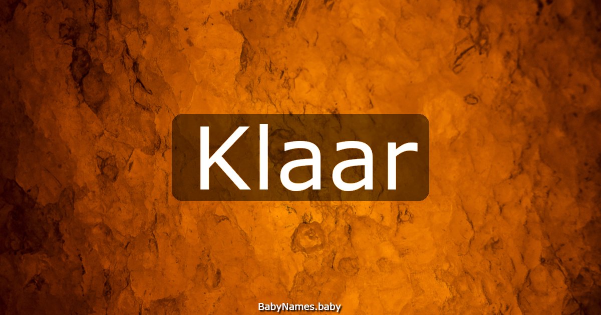 Klaar