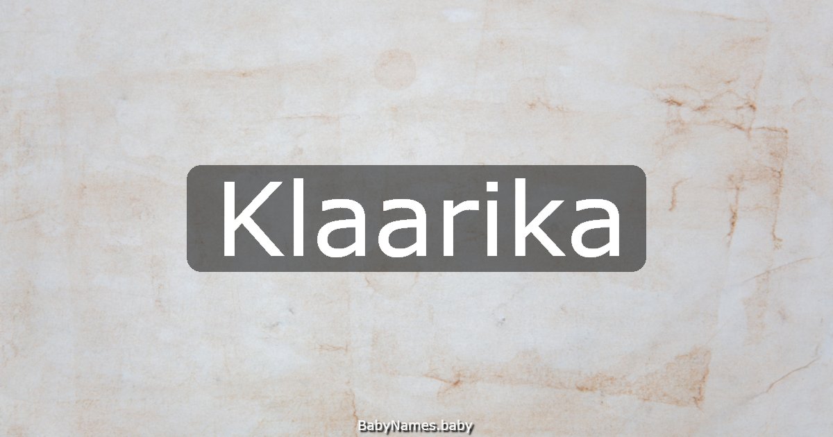 Klaarika