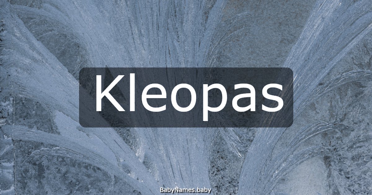 Kleopas