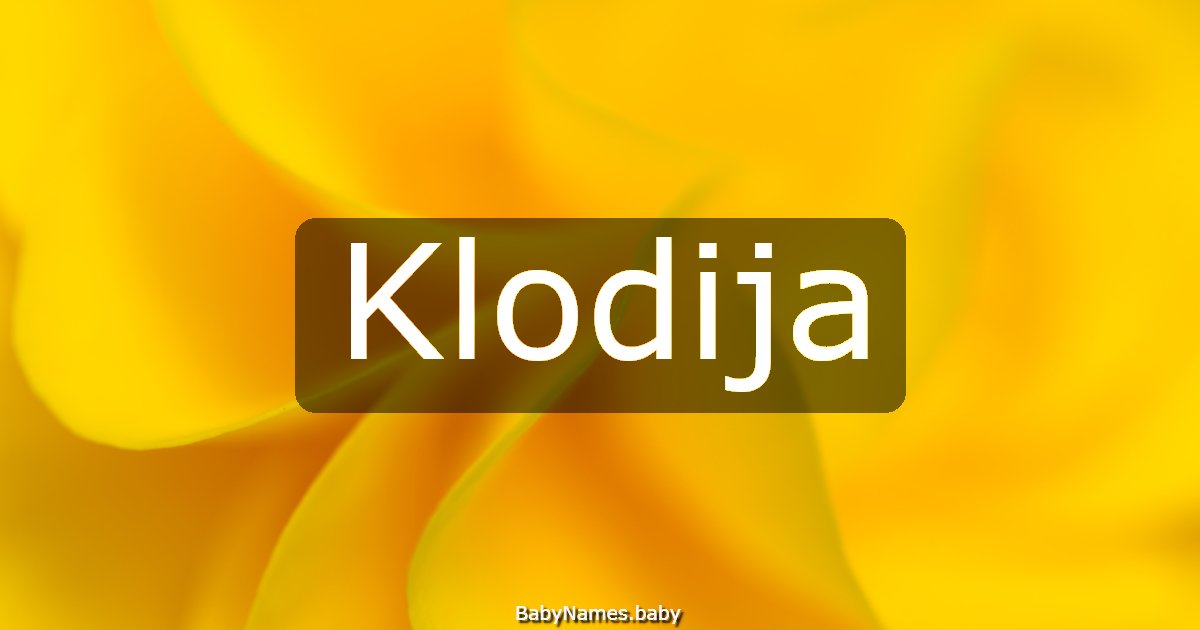Klodija