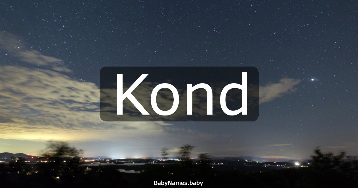 Kond