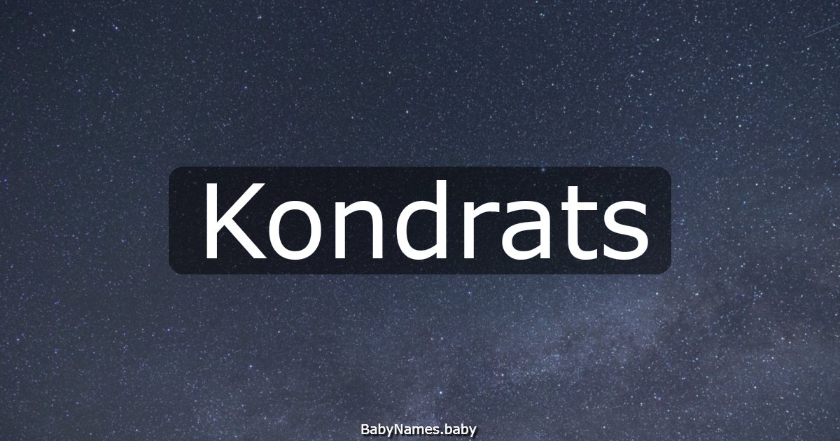 Kondrats