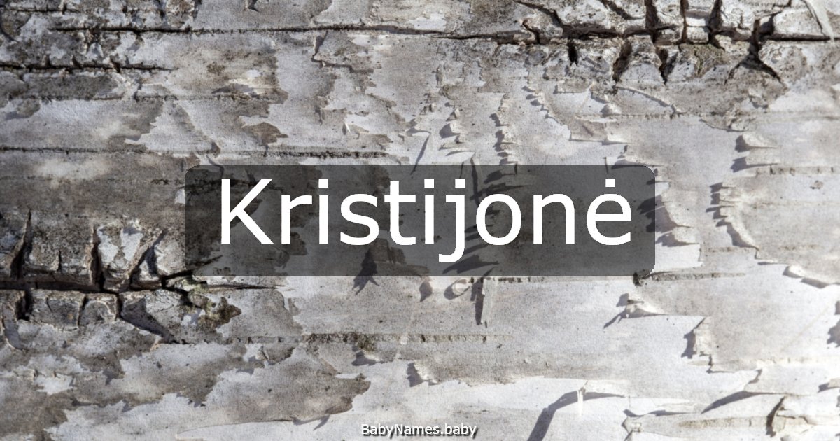 Kristijonė