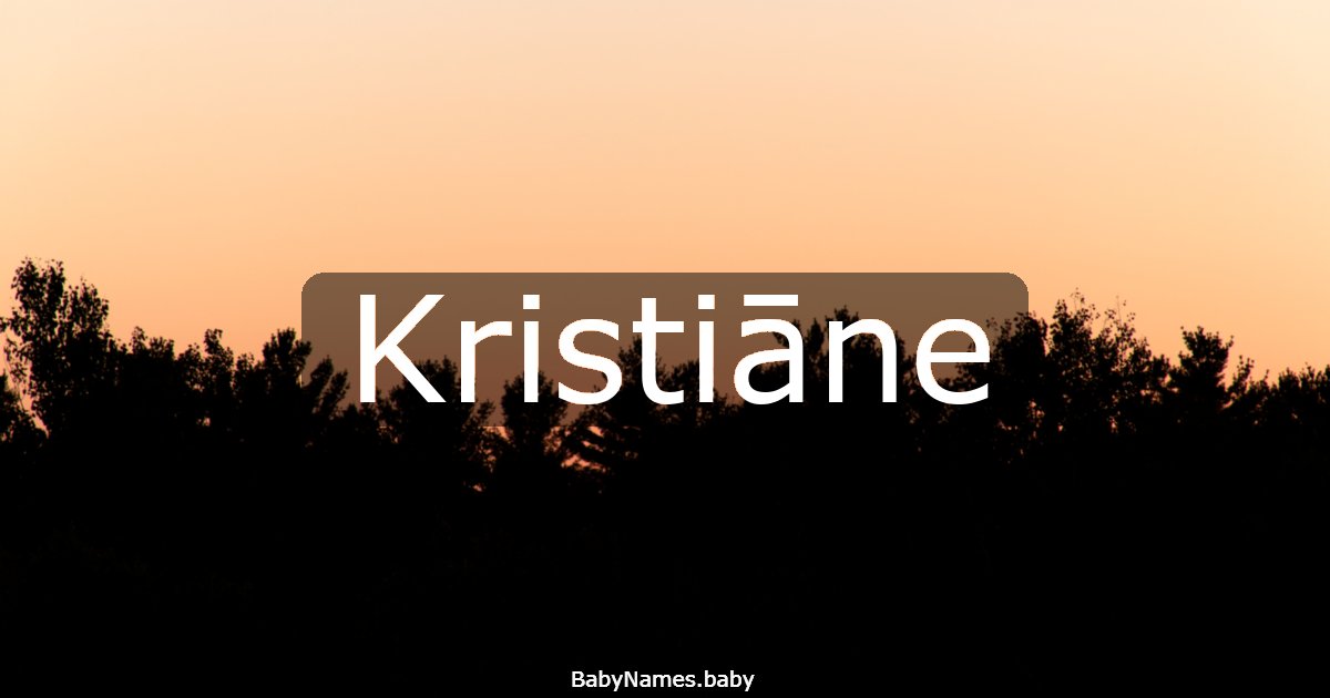 Kristiāne
