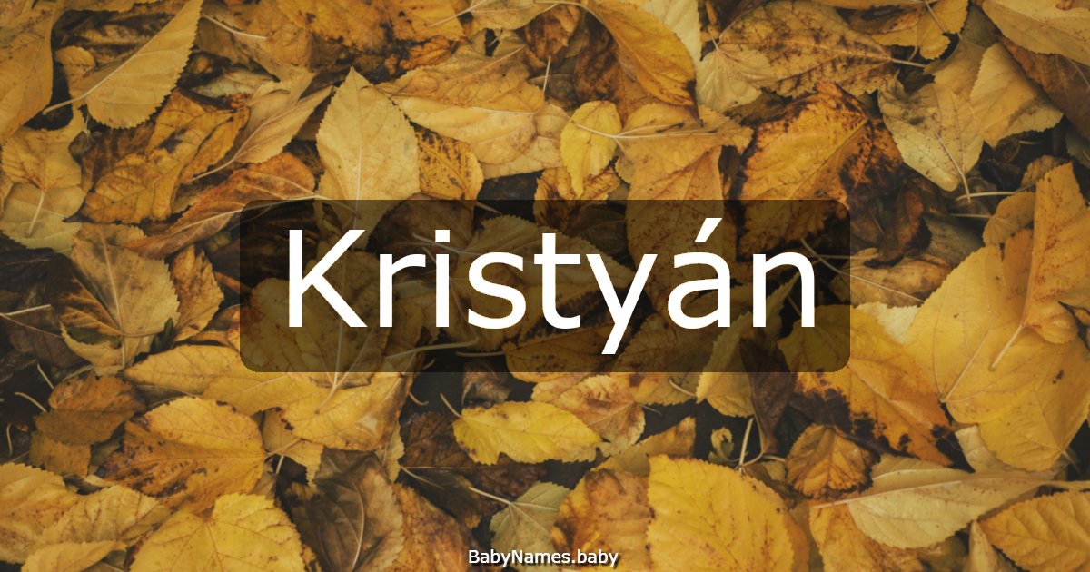 Kristyán