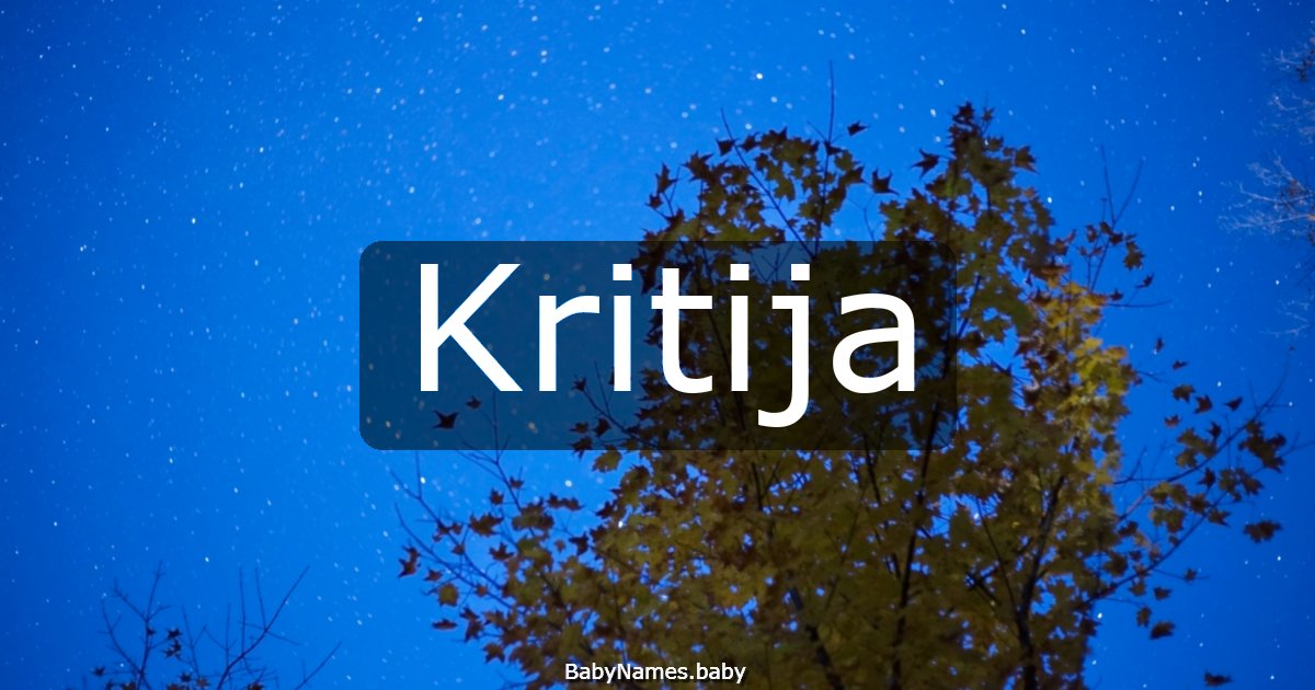 Kritija