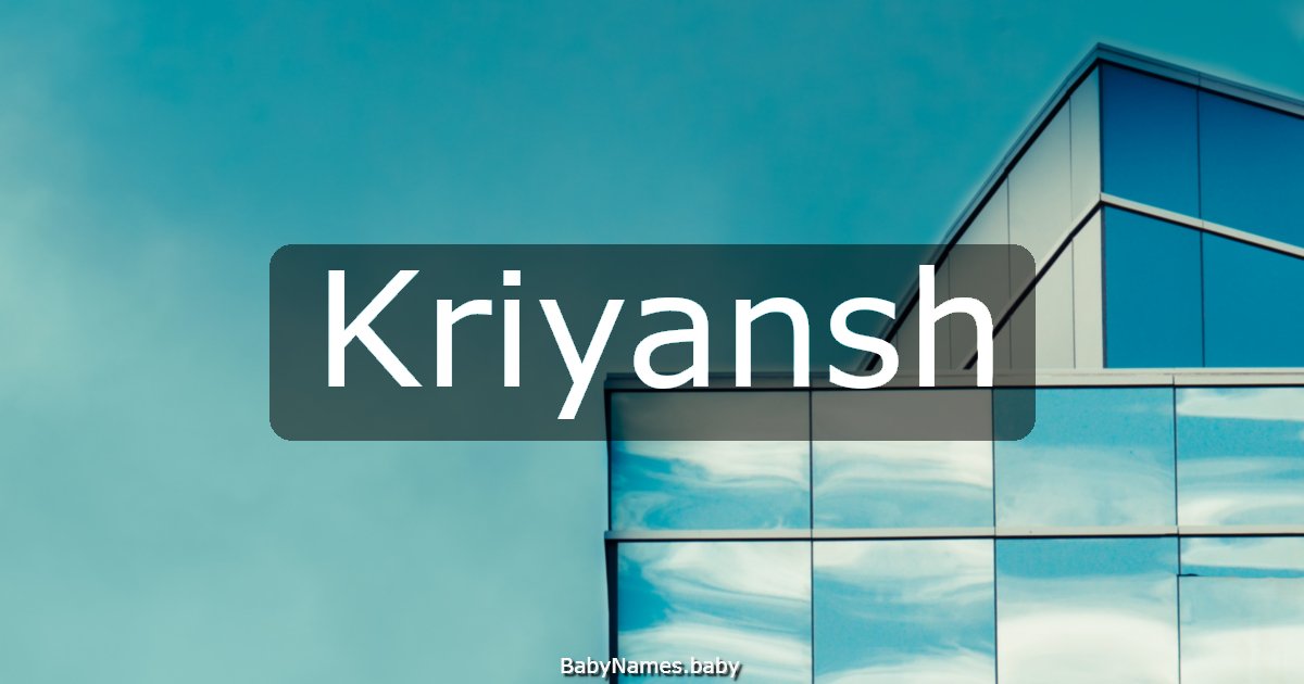 Kriyansh