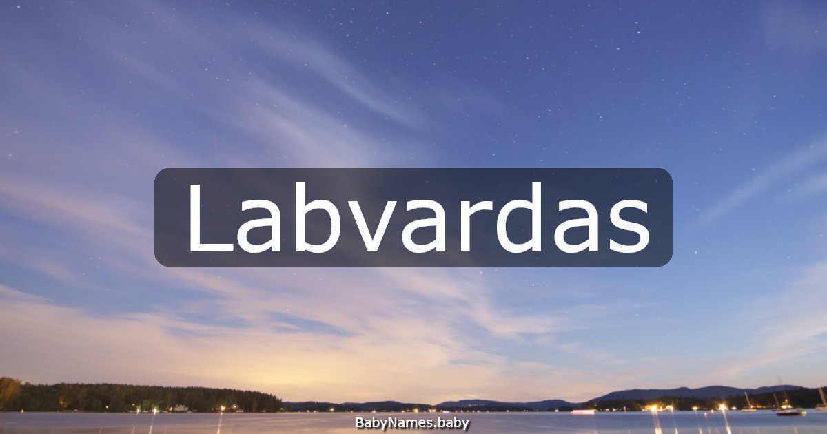Labvardas