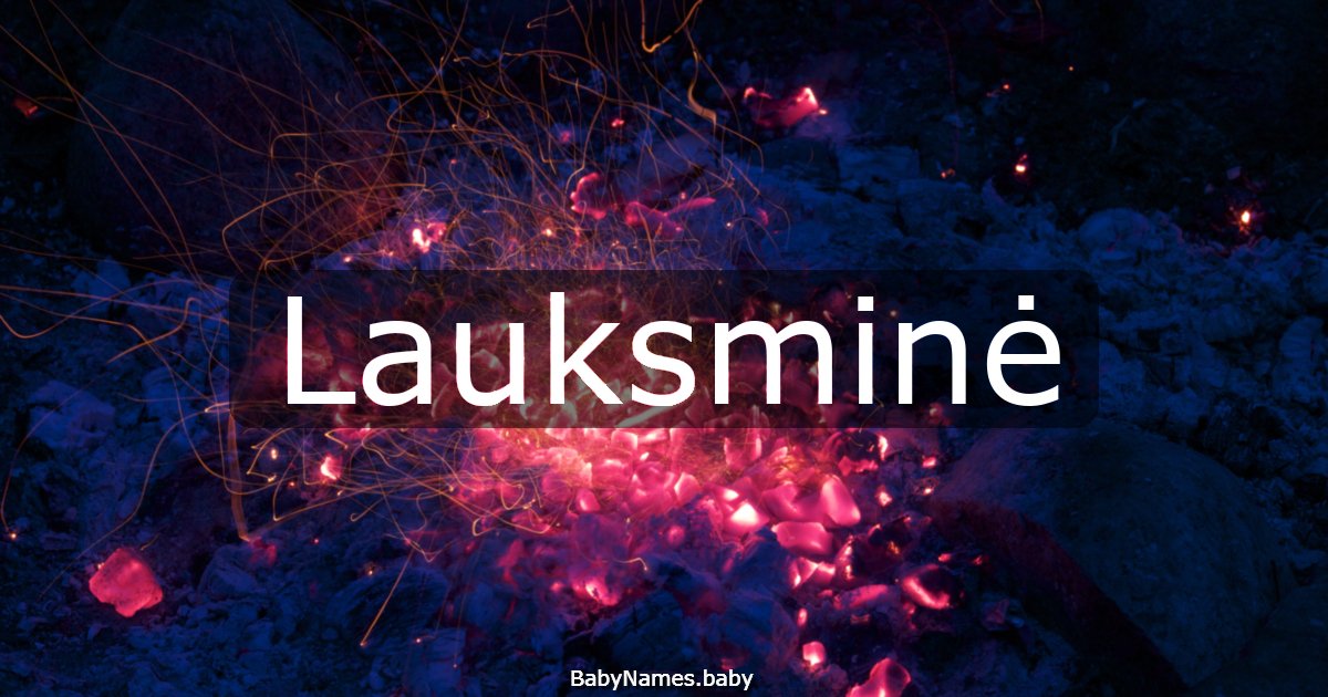 Lauksminė