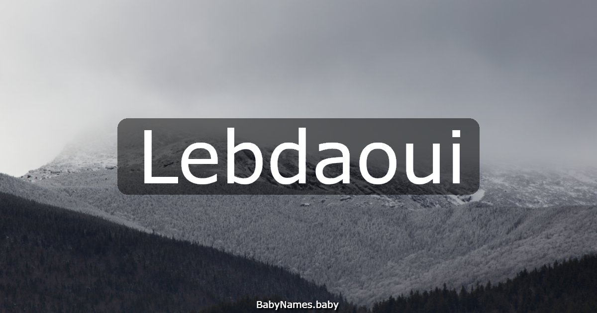 Lebdaoui