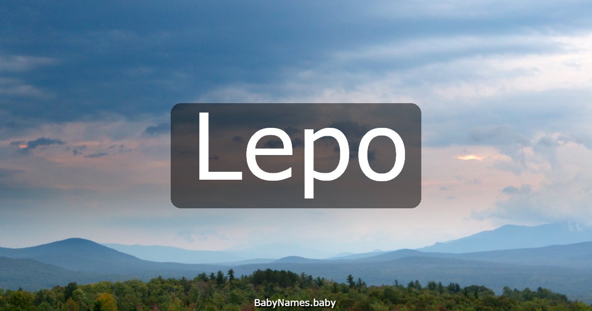 Lepo