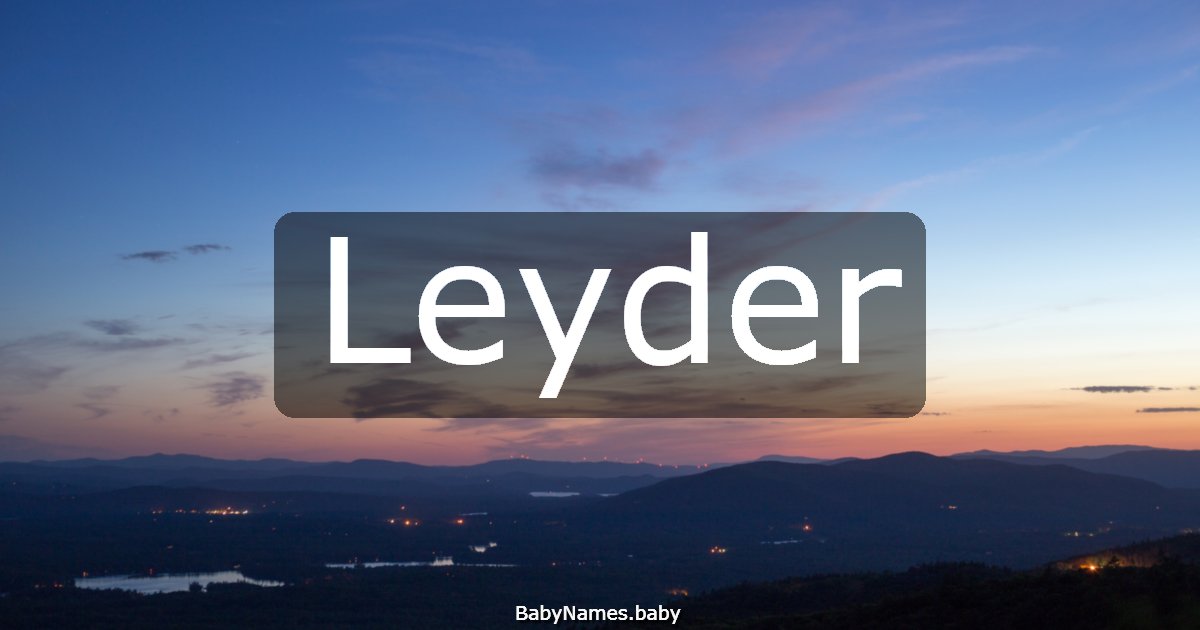 Leyder