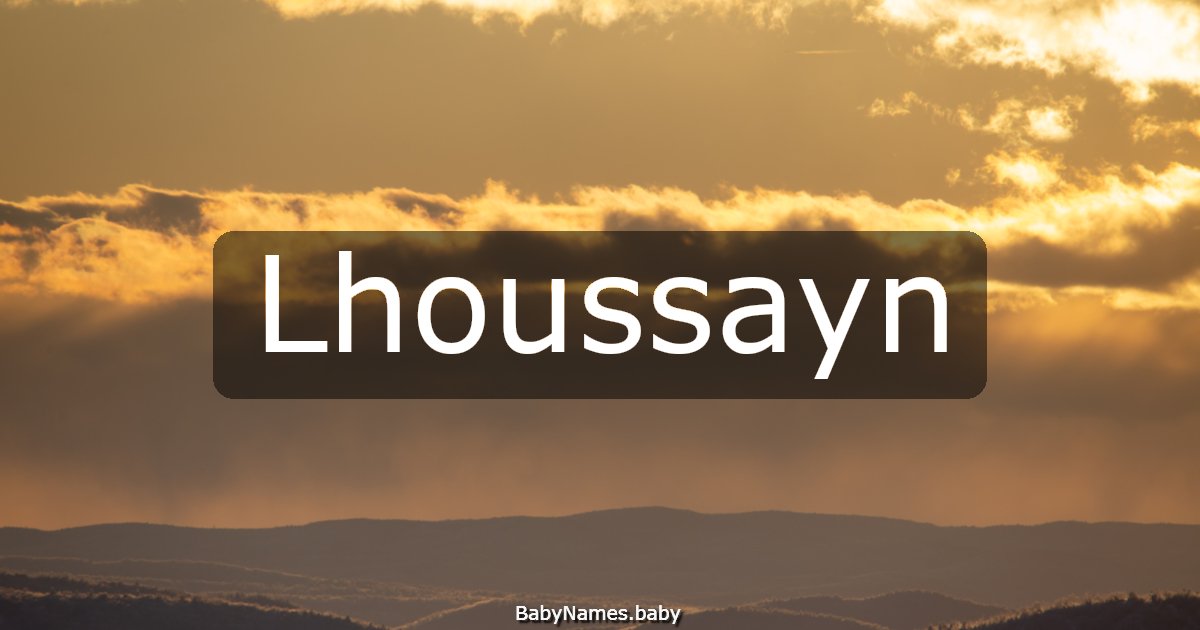Lhoussayn