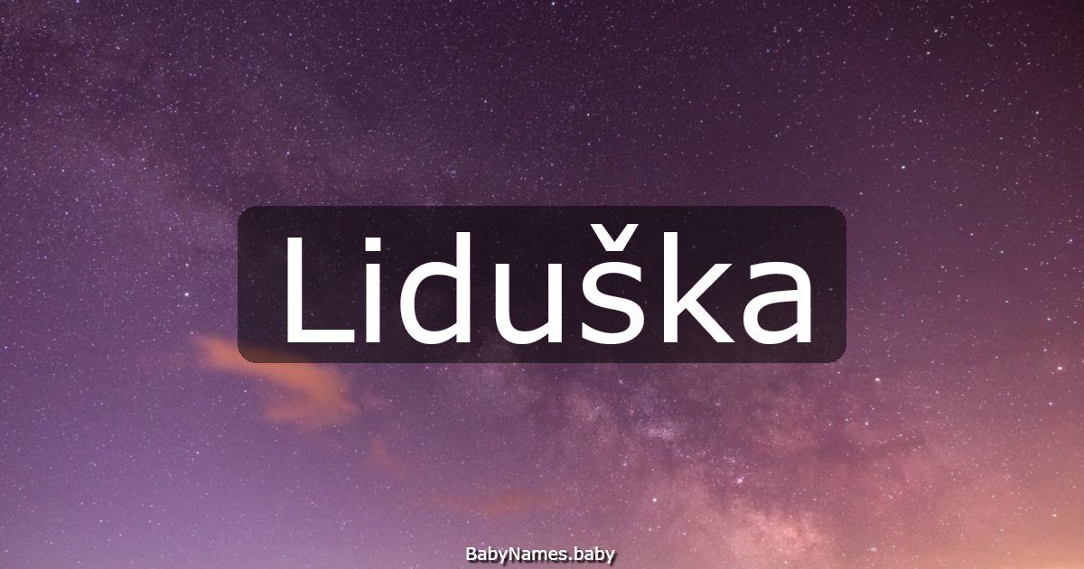 Liduška