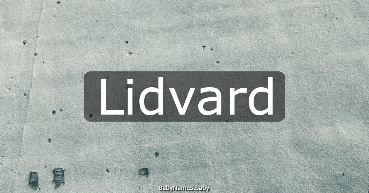 Lidvard