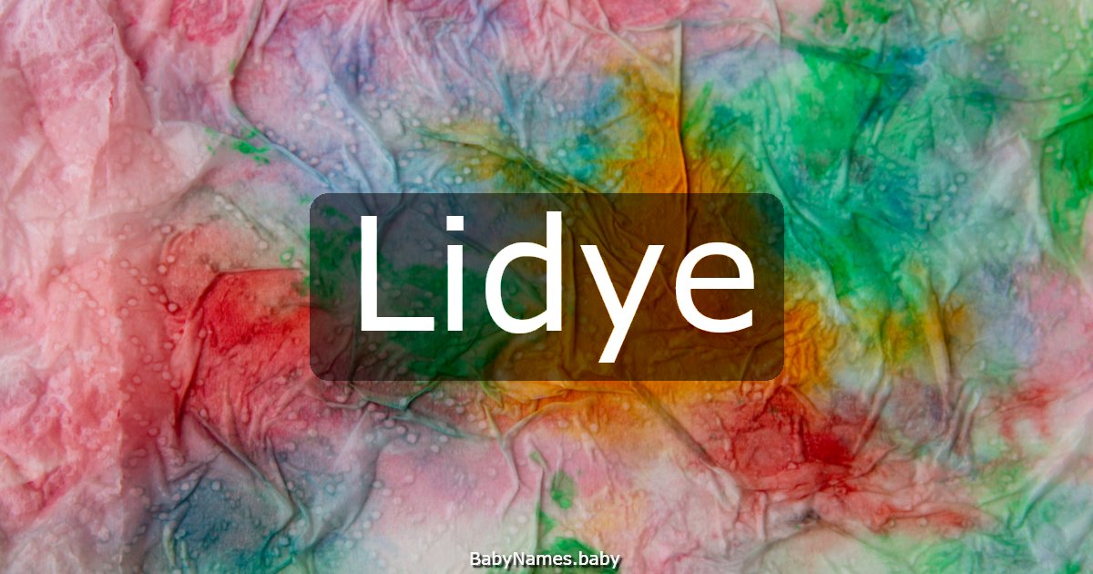Lidye