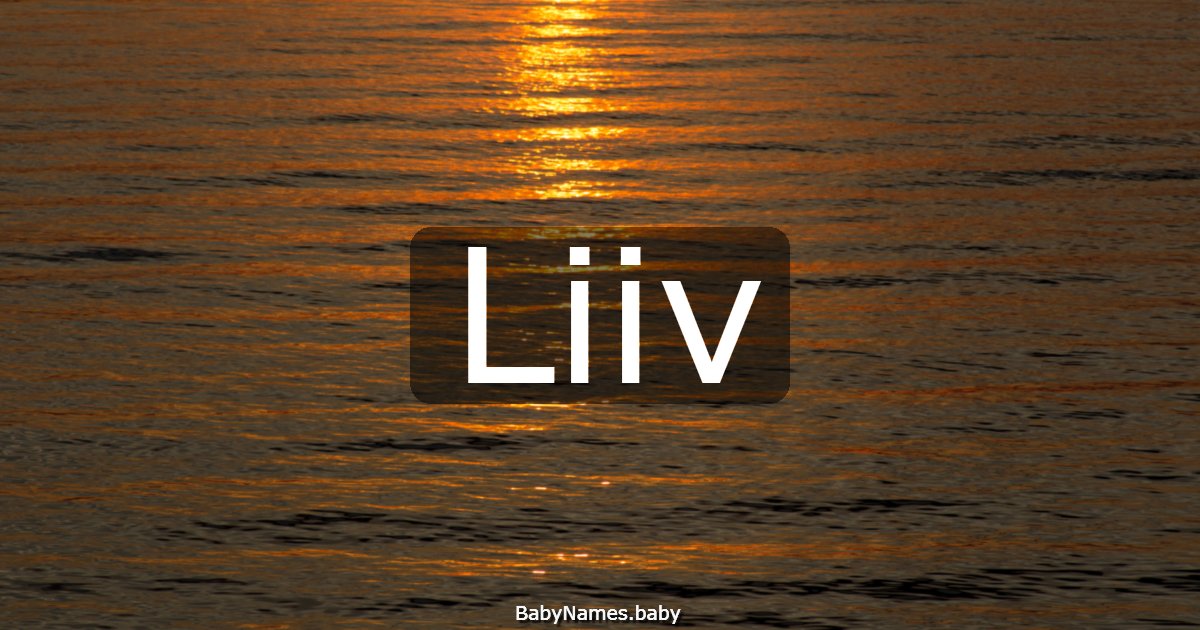Liiv