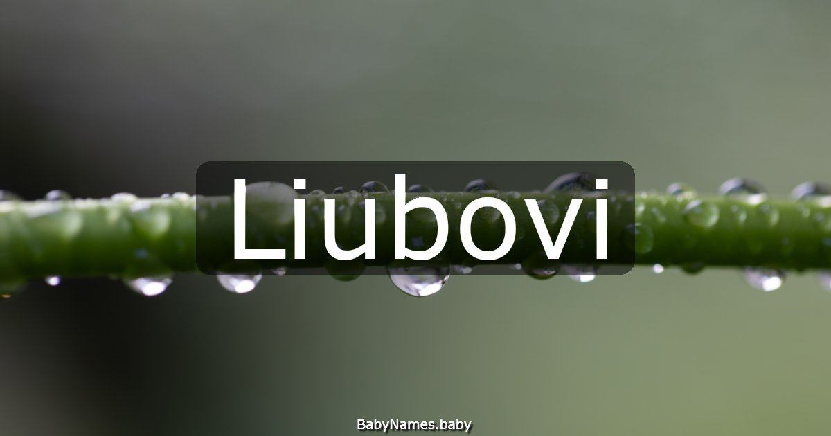 Liubovi
