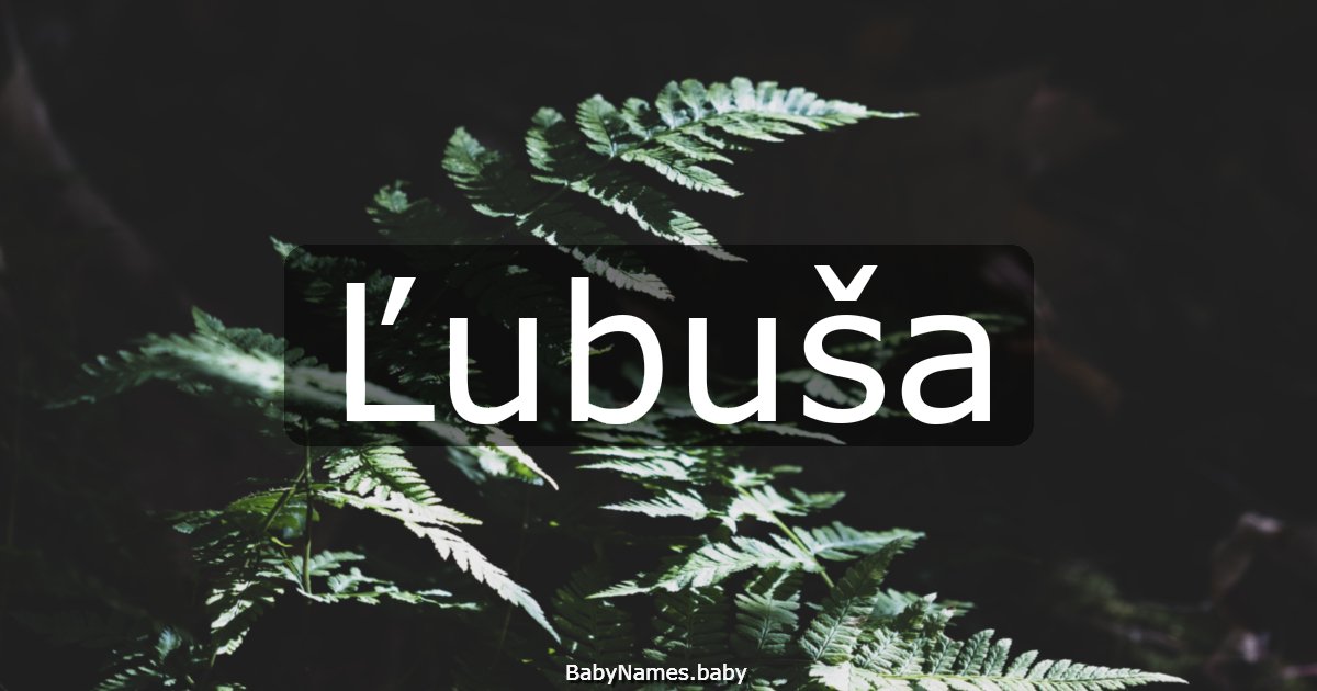 Ľubuša