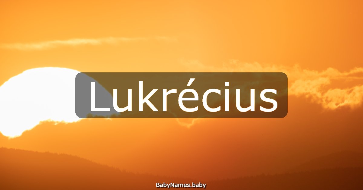Lukrécius