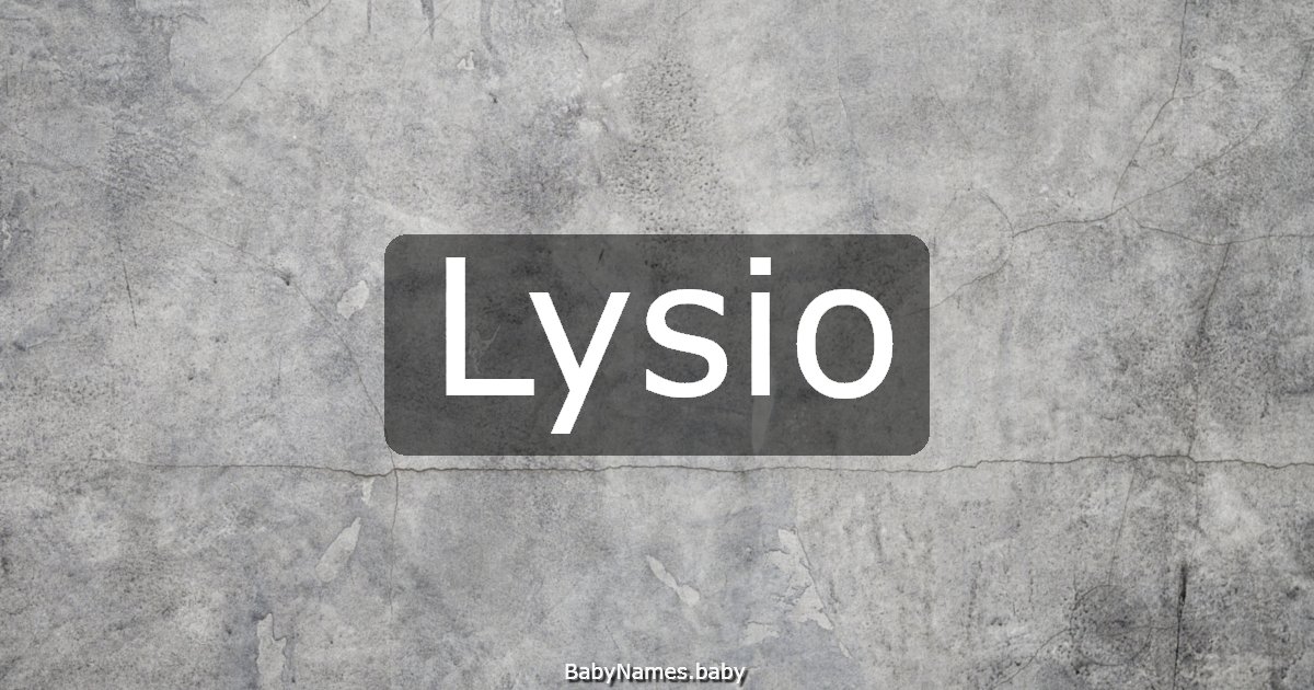 Lysio