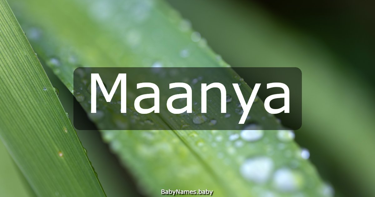 Maanya