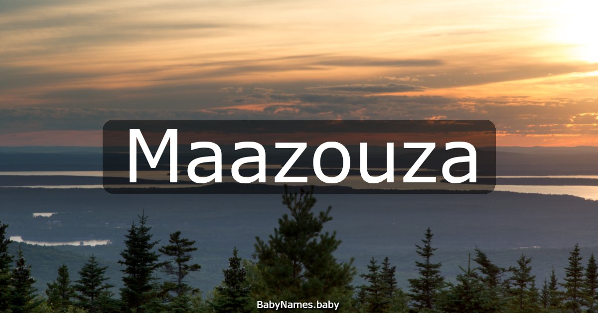 Maazouza