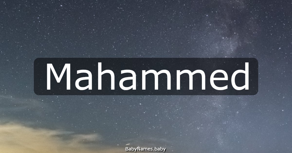 Mahammed