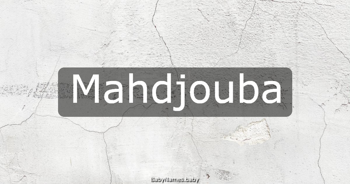 Mahdjouba
