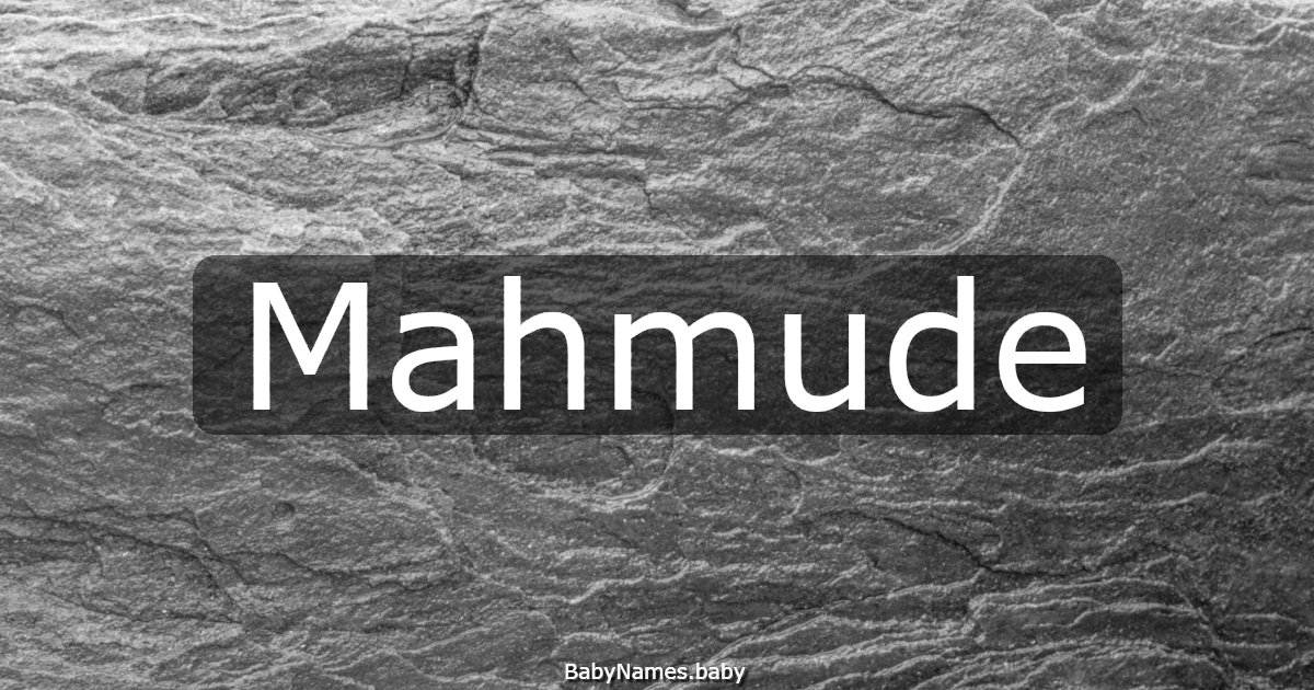Mahmude