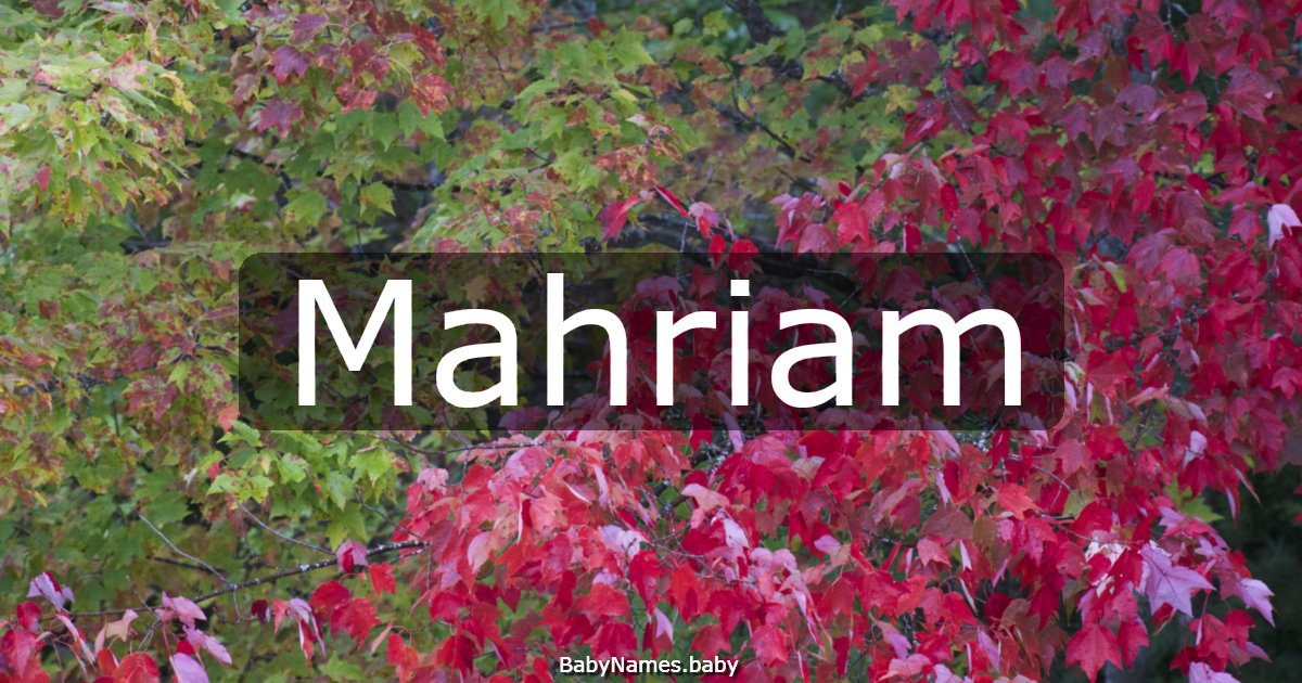 Mahriam