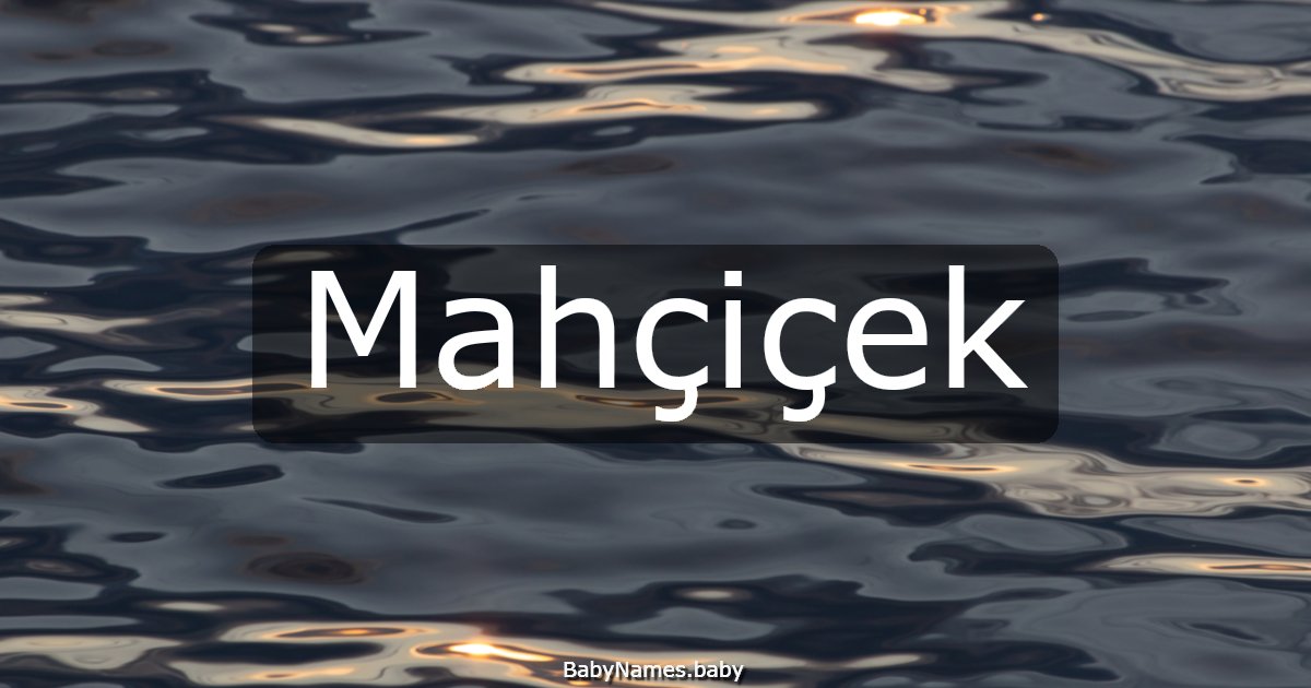 Mahçiçek