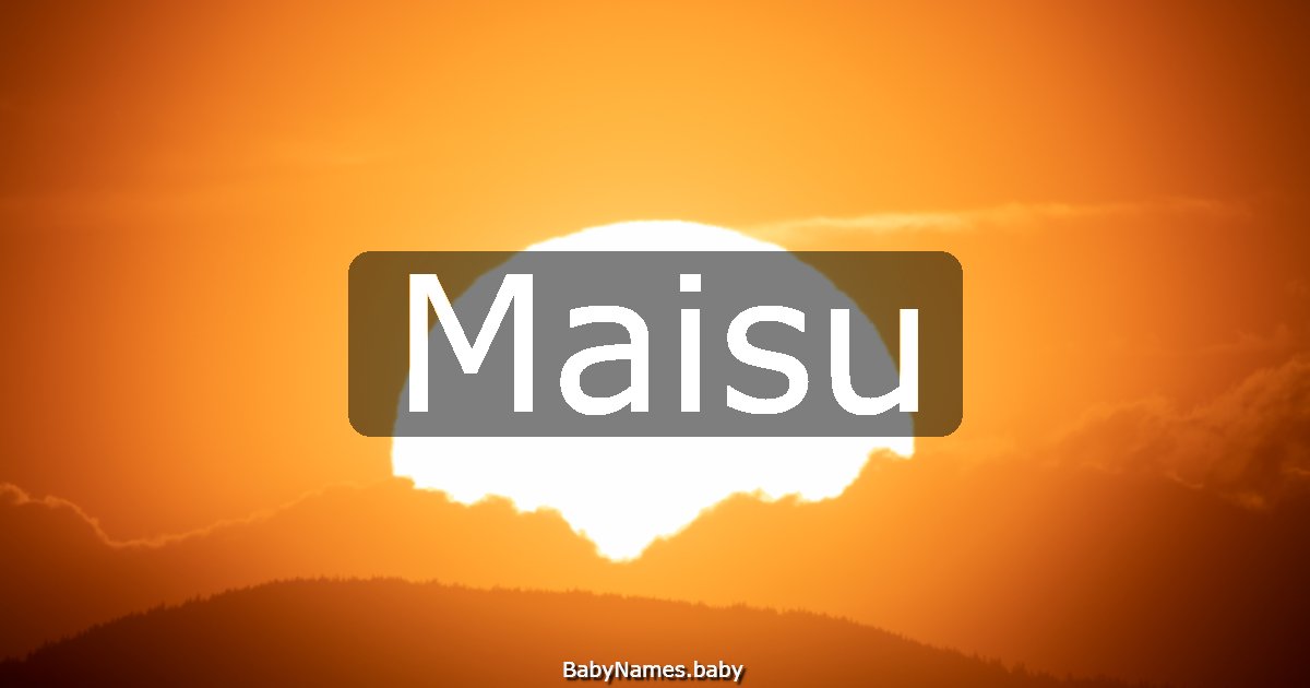 Maisu